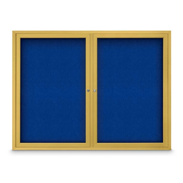 Sliding Door Indoor Enclosed Corkboard, 9